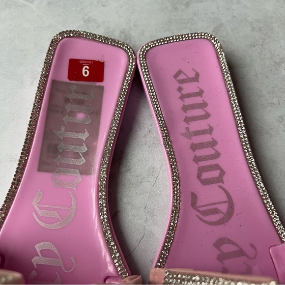 Juicy Couture Elegant Bejeweled Strap Slide Sandals Size 6 - Picture 3 of 9